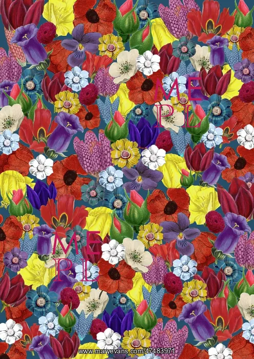 : Repeating Pattern - Floral Assemblage : Repeating Pattern - Floral Assemblage