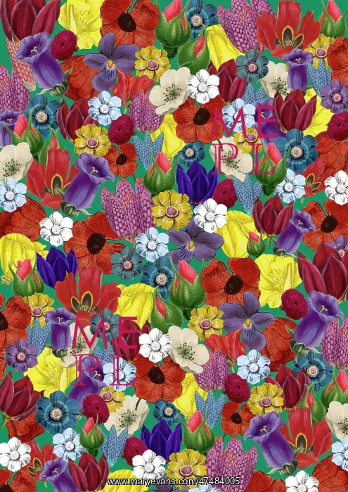 : Repeating Pattern - Floral Assemblage : Repeating Pattern - Floral Assemblage