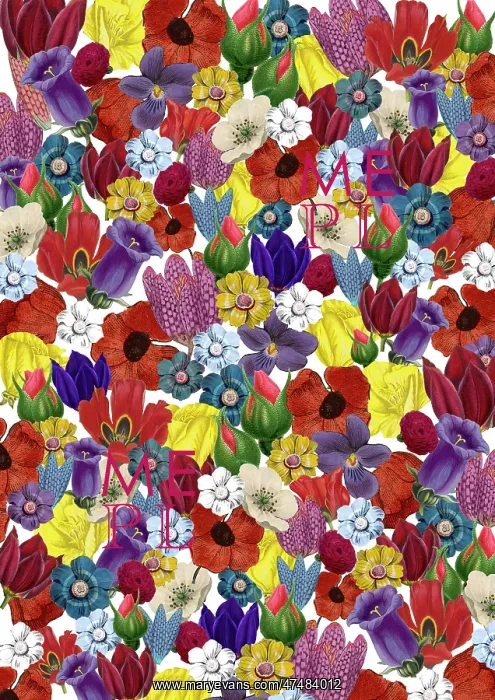 : Repeating Pattern - Floral Assemblage : Repeating Pattern - Floral Assemblage