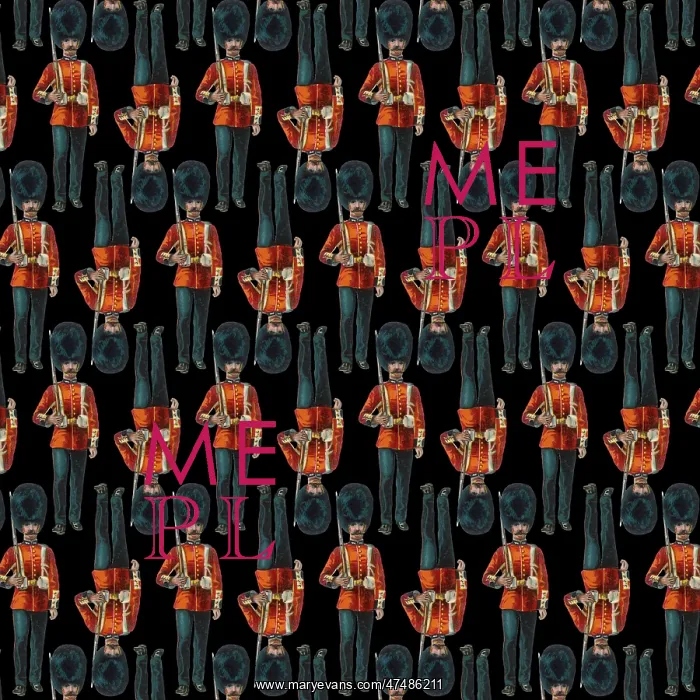 : Repeating Pattern - guardsmen, black : Repeating Pattern - guardsmen, black