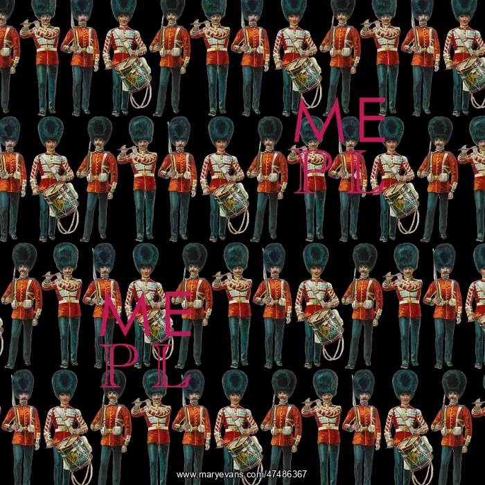 : Repeating Pattern - guardsmen, black : Repeating Pattern - guardsmen, black