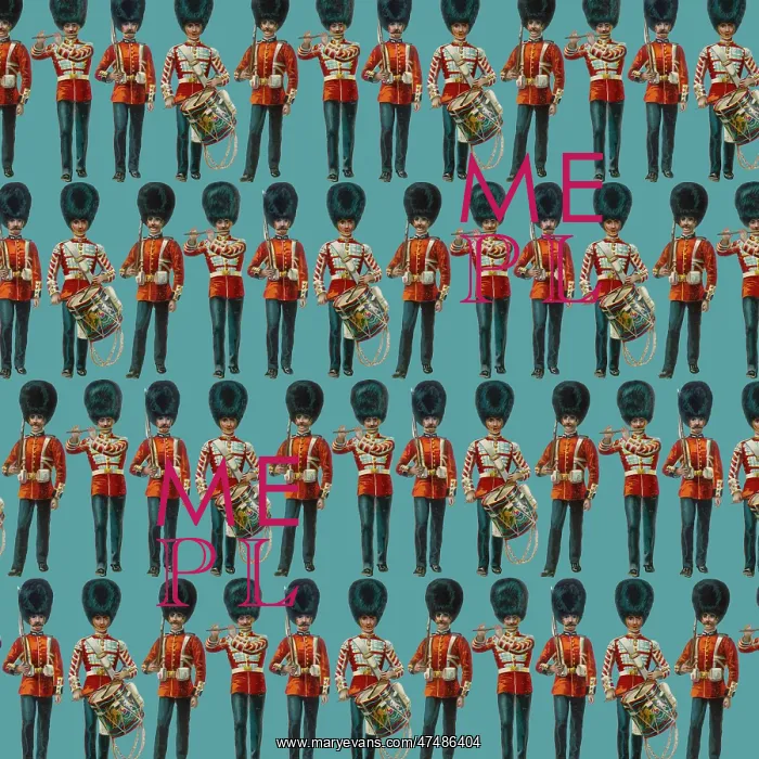 : Repeating Pattern - guardsmen, blue : Repeating Pattern - guardsmen, blue
