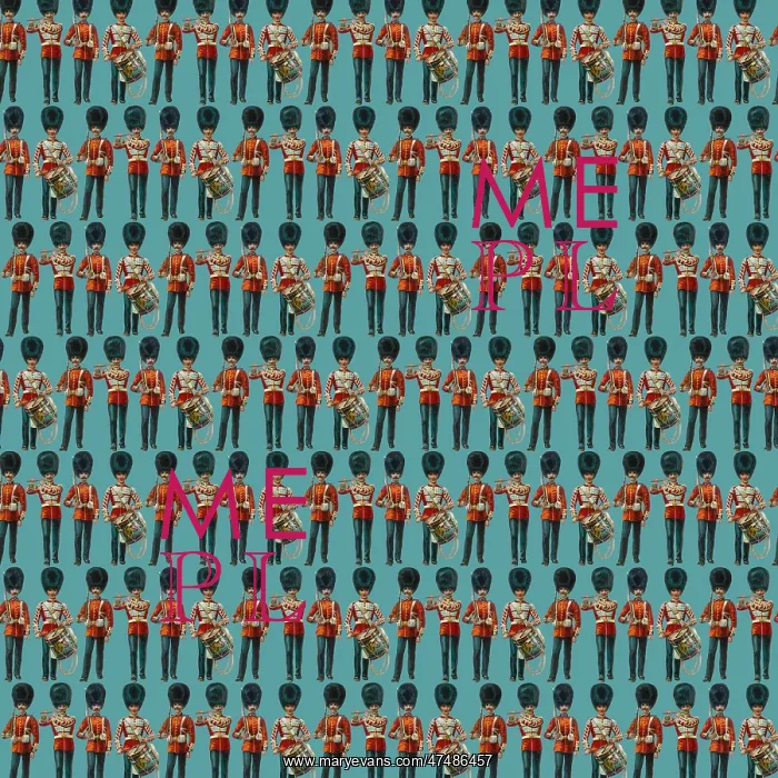 : Repeating Pattern - guardsmen, blue : Repeating Pattern - guardsmen, blue
