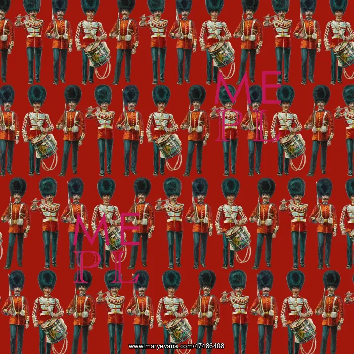 : Repeating Pattern - guardsmen, red : Repeating Pattern - guardsmen, red