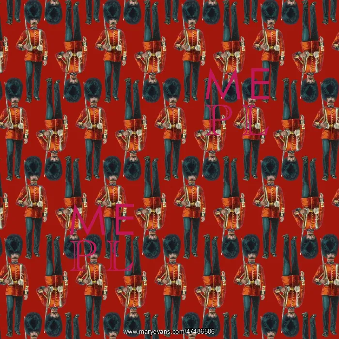 : Repeating Pattern - guardsmen, red : Repeating Pattern - guardsmen, red