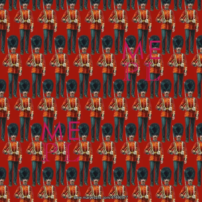 : Repeating Pattern - guardsmen, red : Repeating Pattern - guardsmen, red