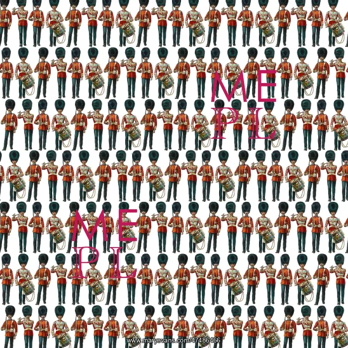 : Repeating Pattern - guardsmen, white : Repeating Pattern - guardsmen, white