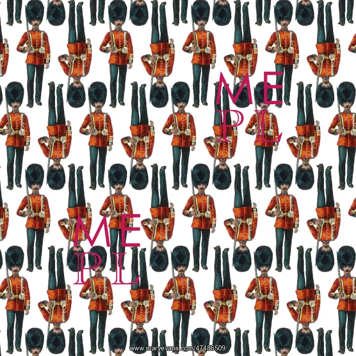: Repeating Pattern - guardsmen, white : Repeating Pattern - guardsmen, white