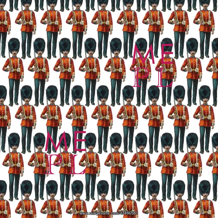 : Repeating Pattern - guardsmen, white : Repeating Pattern - guardsmen, white