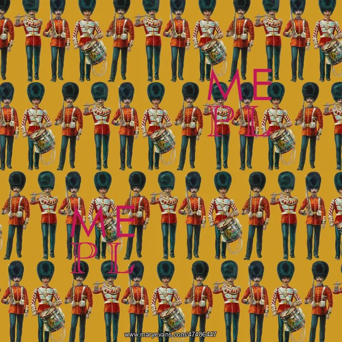 : Repeating Pattern - guardsmen, yellow : Repeating Pattern - guardsmen, yellow