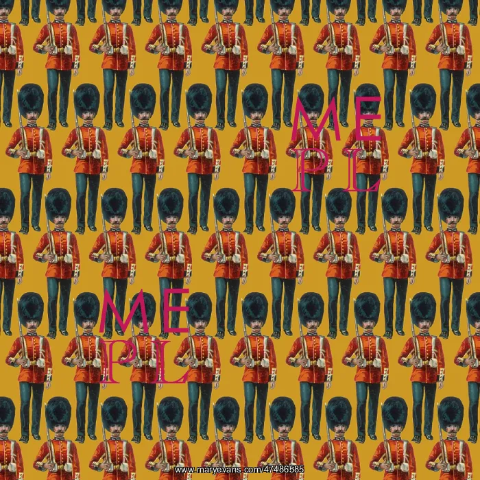 : Repeating Pattern - guardsmen, yellow : Repeating Pattern - guardsmen, yellow