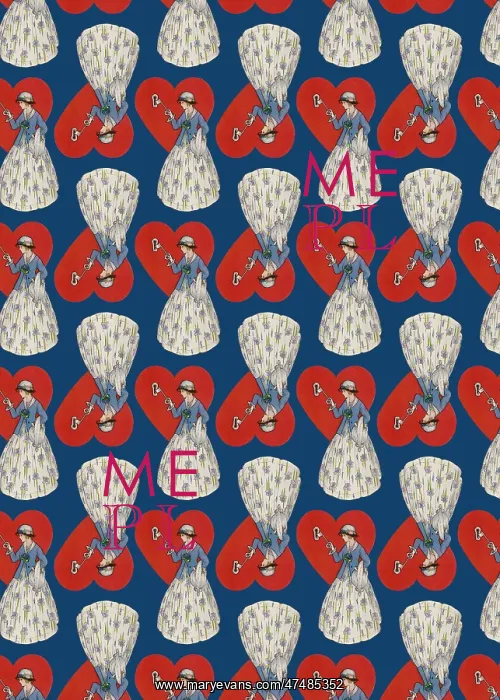 : Repeating Pattern - Heart Lock in blue : Repeating Pattern - Heart Lock in blue