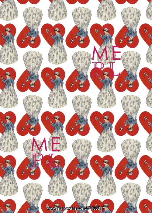 : Repeating Pattern - Heart Lock in white : Repeating Pattern - Heart Lock in white