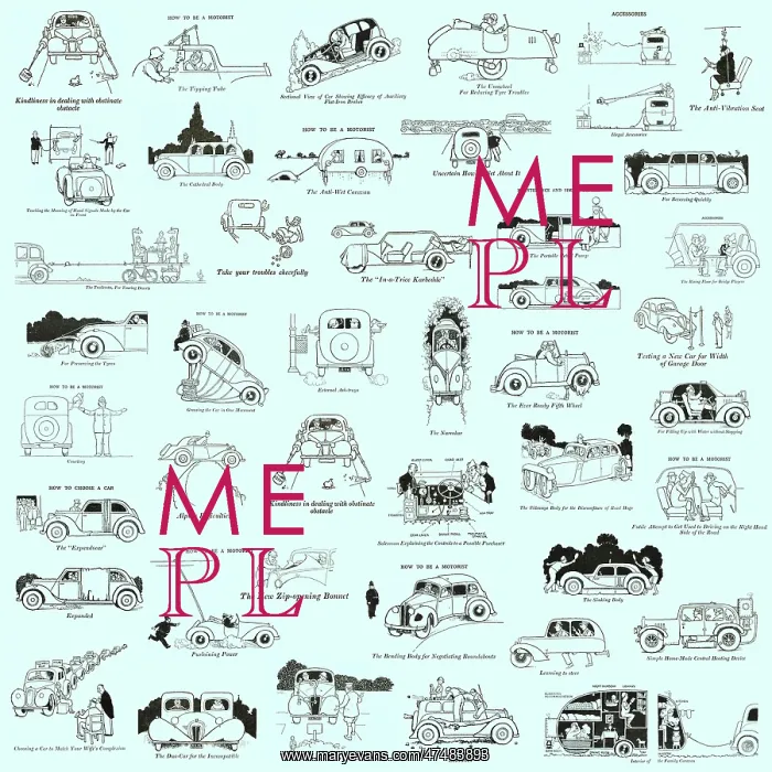 : Repeating Pattern - Heath Robinson Motorcars : Repeating Pattern - Heath Robinson Motorcars