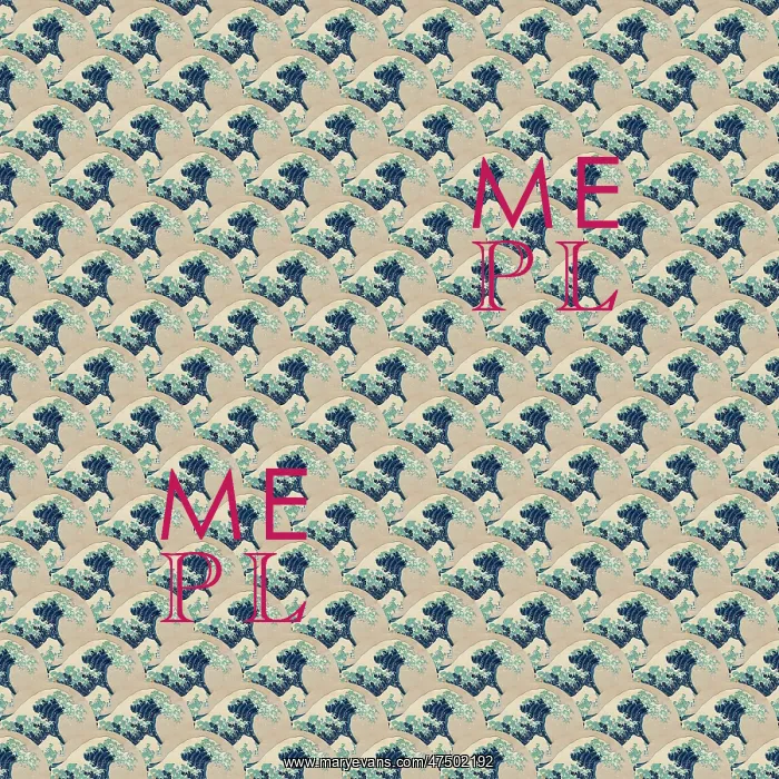: Repeating Pattern - Hokusai Great Wave : Repeating Pattern - Hokusai Great Wave