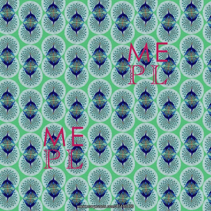 : Repeating Pattern - peacocks, green : Repeating Pattern - peacocks, green