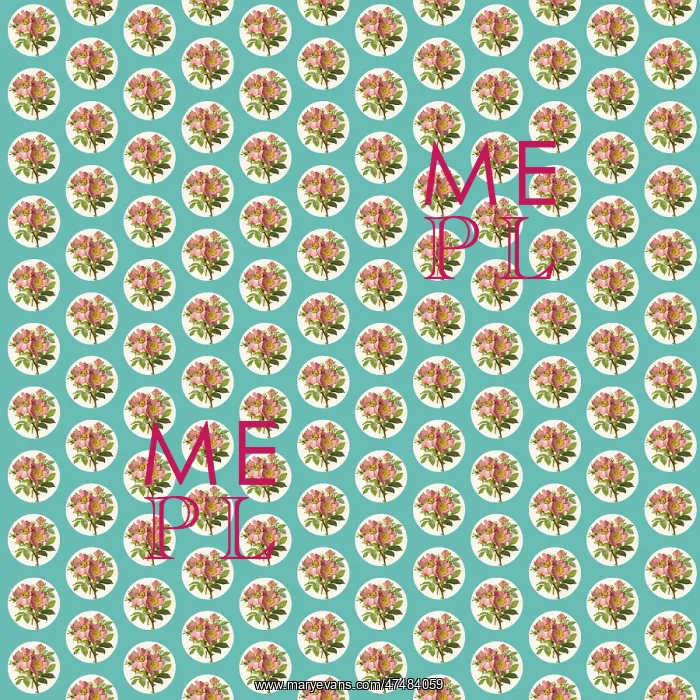 : Repeating Pattern - Pink Roses - Circles : Repeating Pattern - Pink Roses - Circles