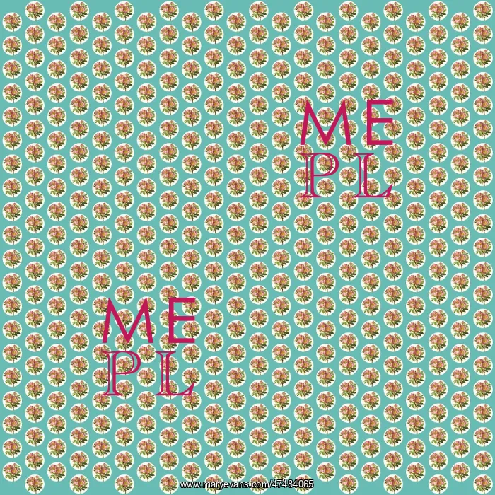 : Repeating Pattern - Pink Roses - Circles : Repeating Pattern - Pink Roses - Circles