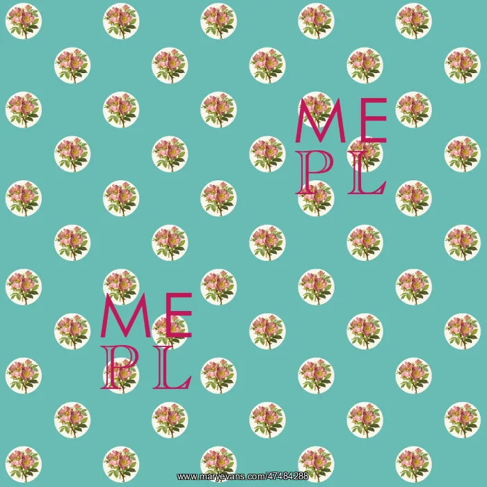 : Repeating Pattern - Pink Roses - Circles : Repeating Pattern - Pink Roses - Circles