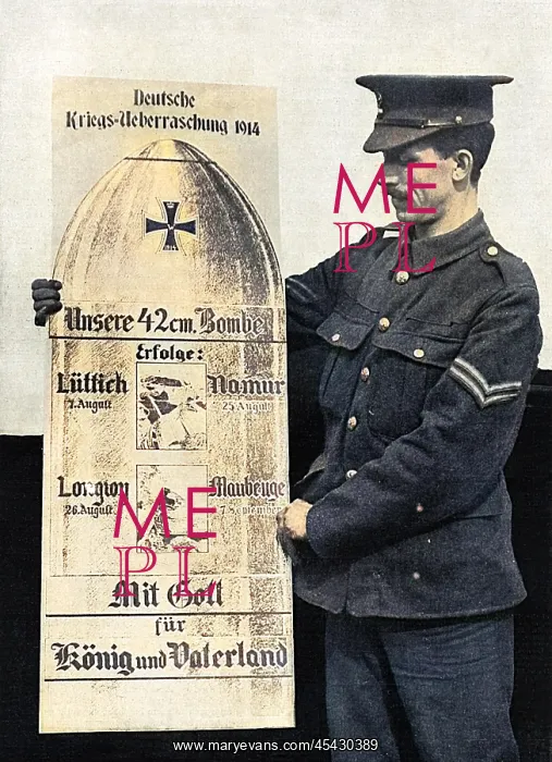 : Replica of German shell sold in Berlin, WW1 : Replica of German shell sold in Berlin, WW1