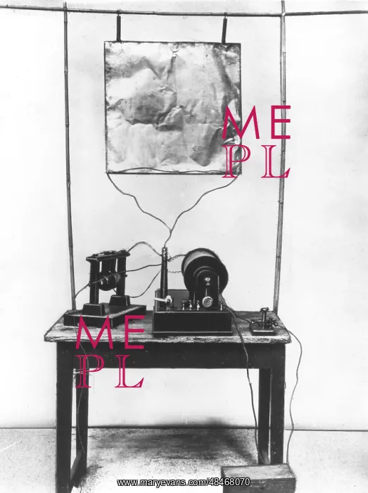 : Replica of Marconi's first transmitter used in : Replica of Marconi's first transmitter used in