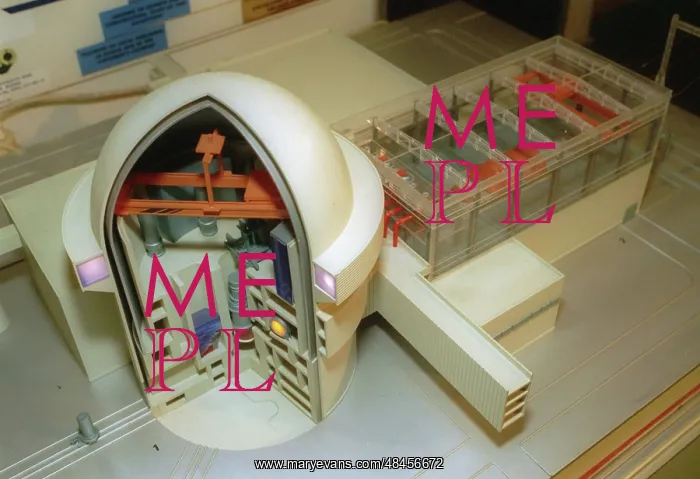 : Replica of new type of nuclear power plant powered : Replica of new type of nuclear power plant powered