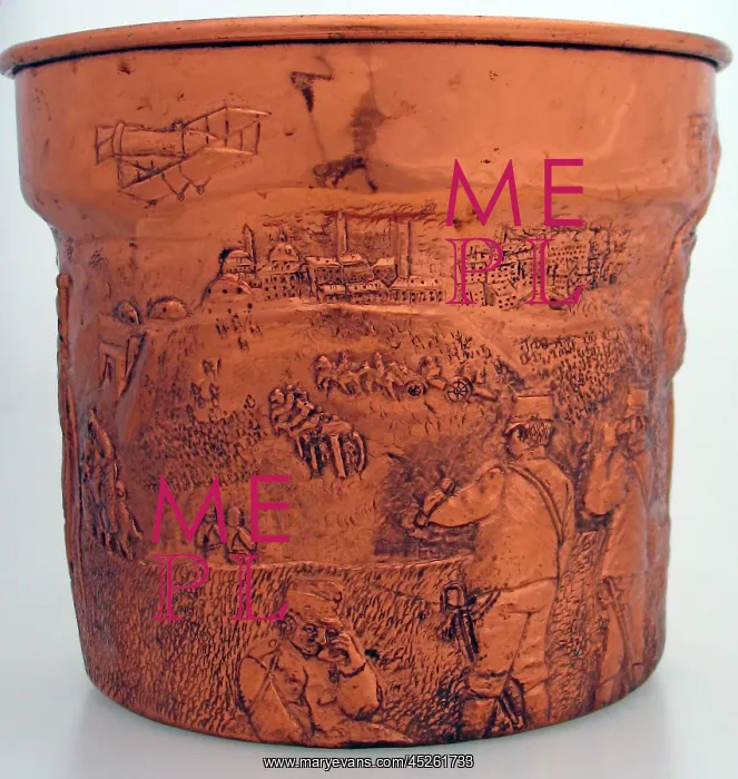 : A repousse, chased and engraved jardiniure : A repousse, chased and engraved jardiniure