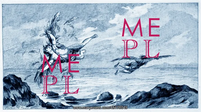 : Representation of the legend of Daedalus and Icarus : Representation of the legend of Daedalus and Icarus