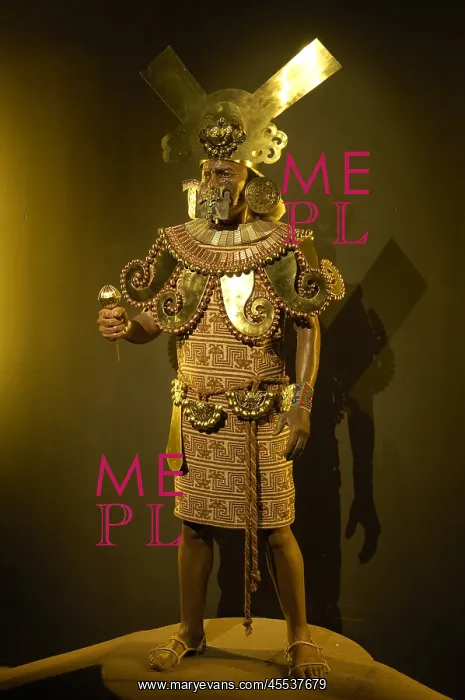 : Representation of the Old Lord of Sipan. Moche : Representation of the Old Lord of Sipan. Moche