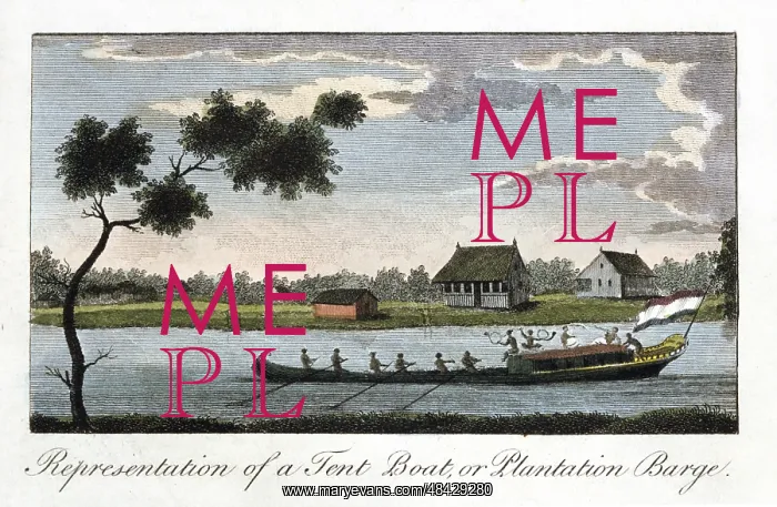 : Representation of a Tent Boat, or Plantation Barge : Representation of a Tent Boat, or Plantation Barge