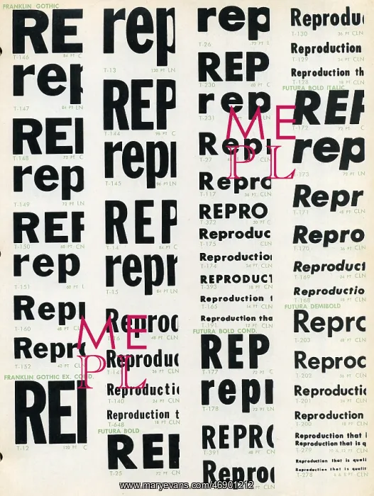 : Reproduction - font and typeface : Reproduction - font and typeface