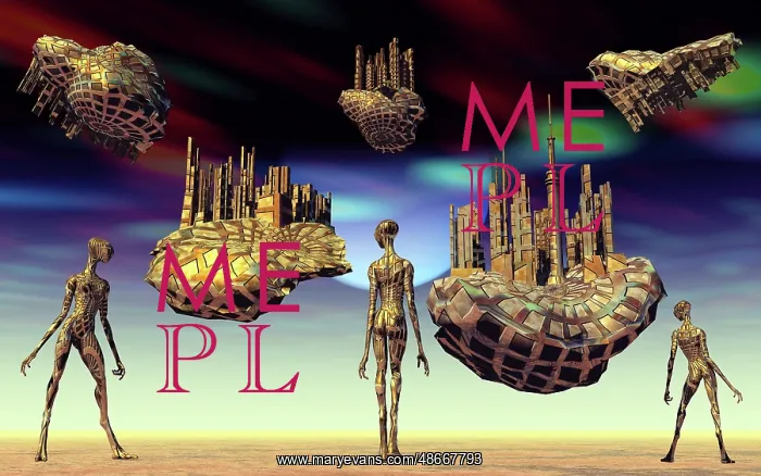 : Reptoid alien looking at thier anti-gravity floating cities : Reptoid alien looking at thier anti-gravity floating cities
