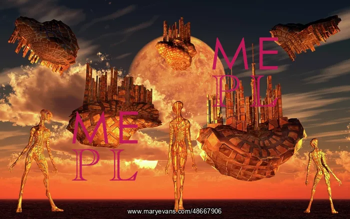 : Reptoid alien looking at thier anti-gravity floating cities : Reptoid alien looking at thier anti-gravity floating cities