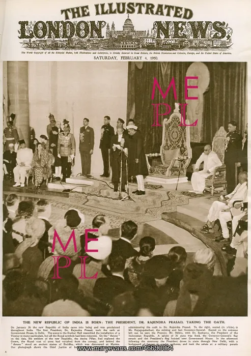 : Republic of India declared, 1950 : Republic of India declared, 1950