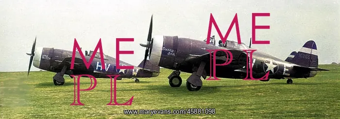 : Republic P-47 Thunderbolt trio (side view, (running-up)? : Republic P-47 Thunderbolt trio (side view, (running-up)?