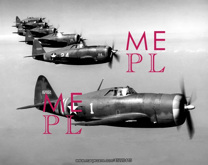 : Republic P-47 Thunderbolts, circa 1943. ? : Republic P-47 Thunderbolts, circa 1943. ?