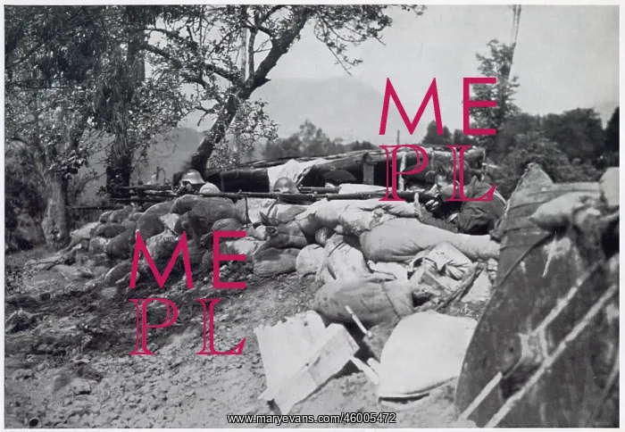 : Republican Troops in a fortified position, near San Sebastia : Republican Troops in a fortified position, near San Sebastia