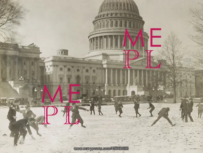 : A Republican vs. Democratic snow ball battle at : A Republican vs. Democratic snow ball battle at