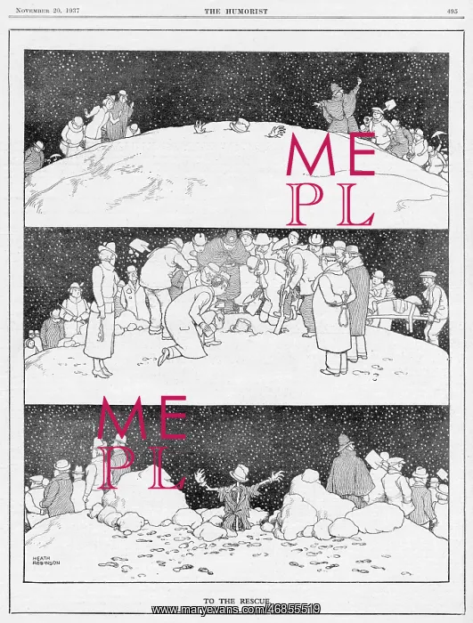 : To The Rescue by William Heath Robinson : To The Rescue by William Heath Robinson