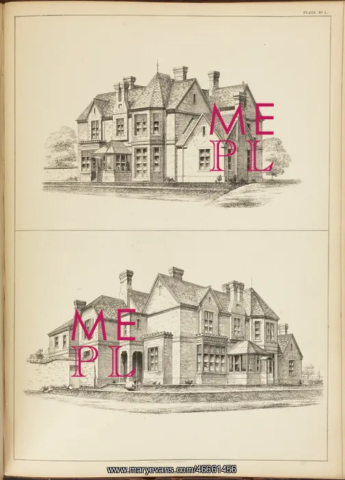 : Residence at Moorlands near York: elevations : Residence at Moorlands near York: elevations