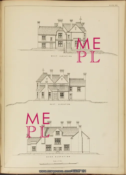 : Residence at Moorlands near York: elevations : Residence at Moorlands near York: elevations