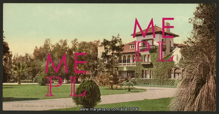 : Residence on Orange Grove Avenue, Pasadena, California : Residence on Orange Grove Avenue, Pasadena, California