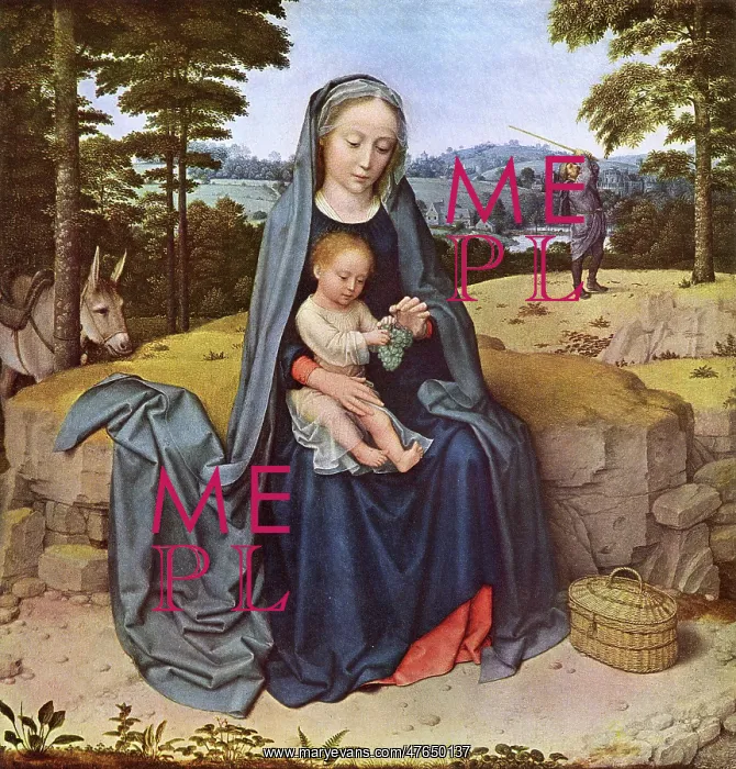 : Rest on the Flight into Egypt by Gerard David (c.1460-1523) : Rest on the Flight into Egypt by Gerard David (c.1460-1523)