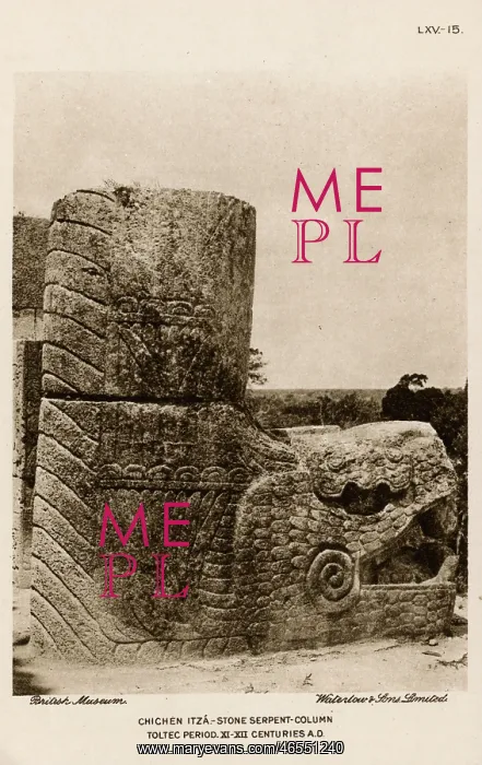 : Rest of a pennate pillar - warriors temple, Chichen Itza : Rest of a pennate pillar - warriors temple, Chichen Itza