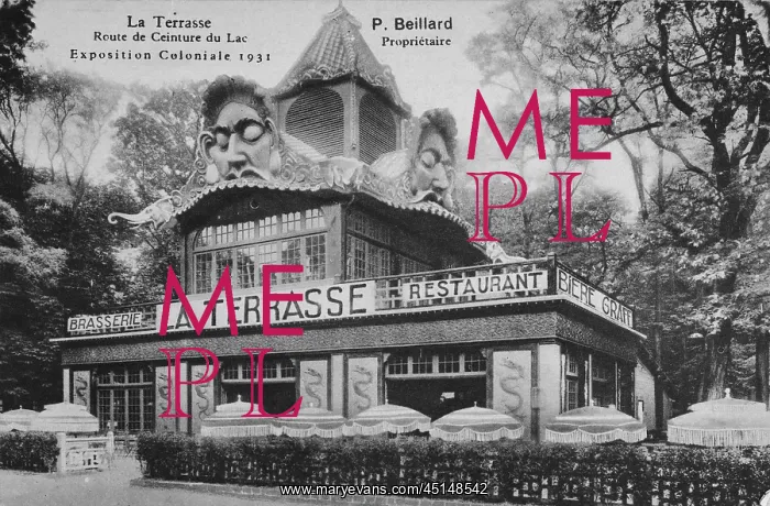 : Restaurant, 1931 Exposition Coloniale, Jardin : Restaurant, 1931 Exposition Coloniale, Jardin