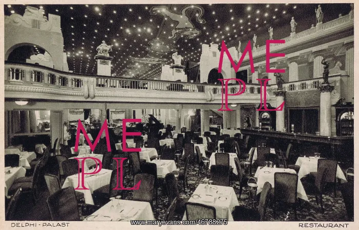 : The Restaurant at the Delphi Palast, Charlottenburg, Berlin : The Restaurant at the Delphi Palast, Charlottenburg, Berlin