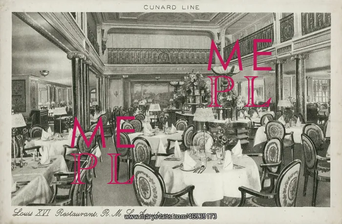: Restaurant on the RMS Aquitania : Restaurant on the RMS Aquitania