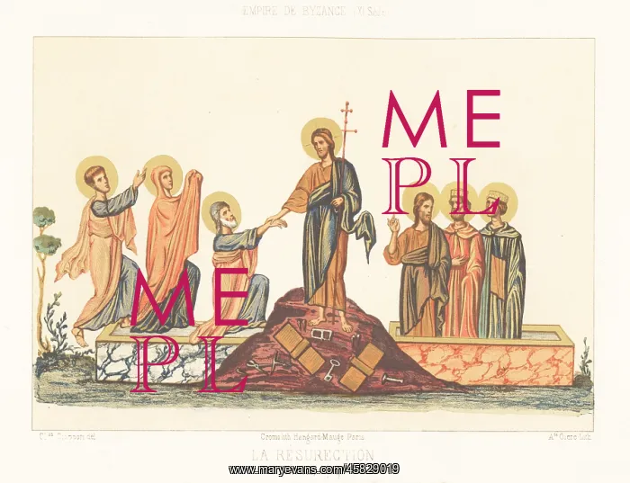 : Resurrection of Christ in Byzantine costume, 11th century : Resurrection of Christ in Byzantine costume, 11th century