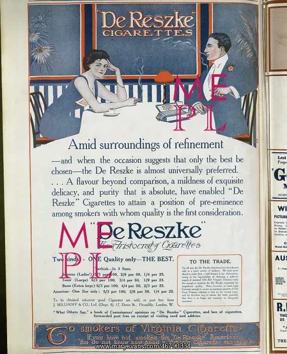 : De Reszke cigarettes advert : De Reszke cigarettes advert