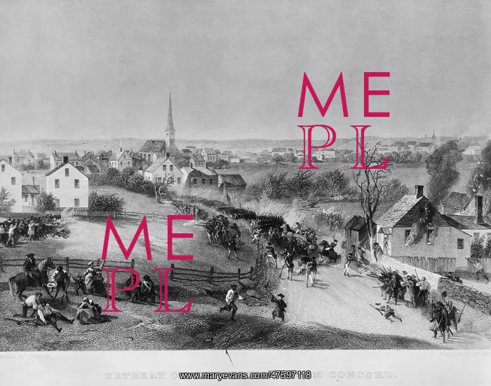 : Retreat of British from Concord : Retreat of British from Concord